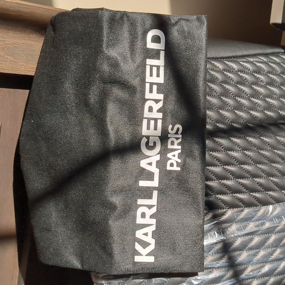 NWT Karl Lagerfeld Paris Large Lambskin Agyness Leather Tote purse bag - Picture 12 of 17